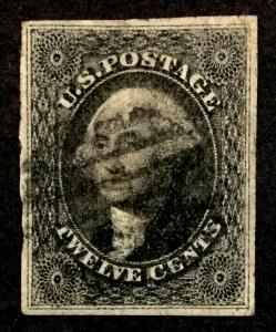 US #17 IMPERF USED $325 LOT #5709