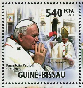 Beatification of Pope John Paul II Stamp Pope Benedict XVI S/S MNH #5361-5366