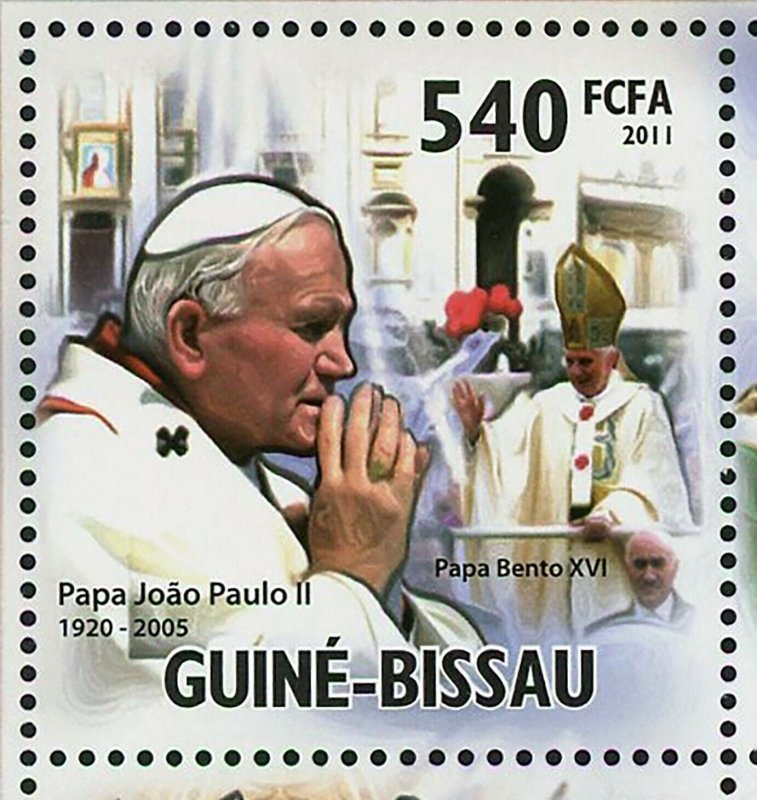 Beatification of Pope John Paul II Stamp Pope Benedict XVI S/S MNH #5361-5366