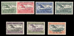 Albania C15-21, $190.75, 1928 Vlone-Brindisi, lightly hinged
