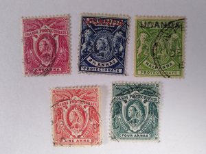 selection Uganda 188-1902 (5) JP: CV $26