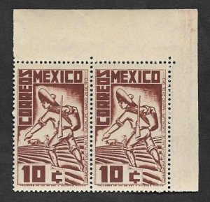 SE)1938 MEXICO  PLAN OF GUADALUPE, REVOLUTIONARY SOLDIER 10C SCT 738, B/2 MNH