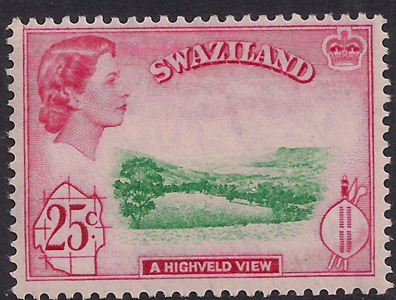 Swaziland 1961 QE2 25ct Highveld View Umm SG 86 ( M133 )