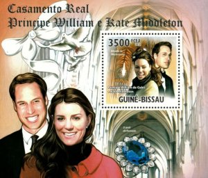 Guinea-Bissau 2011 - Royal Wedding, Prince William and Kate - Souvenir Sheet MNH