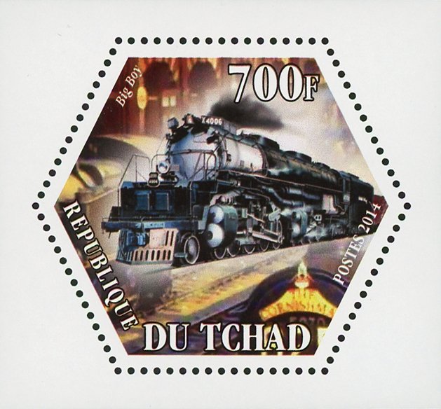 World Locomotive Big Boy Transportation Mini Souvenir Sheet Mint NH