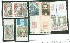 Andorra (French) #259-261/263/279-280 Mint (NH) Single (Complete Set) (Europa)