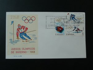 Grenoble 1968 olympic games FDC Spain ref 102463