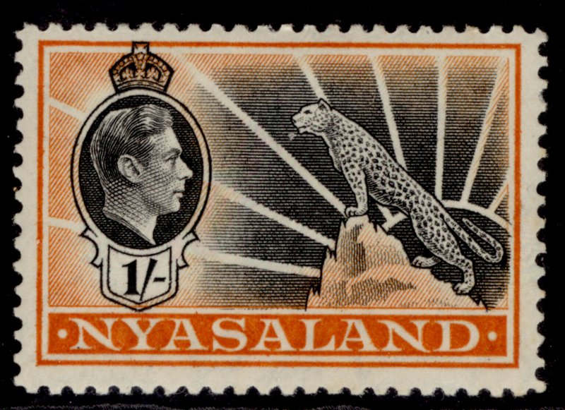 NYASALAND PROTECTORATE GVI SG138, 1s black & orange, M MINT.