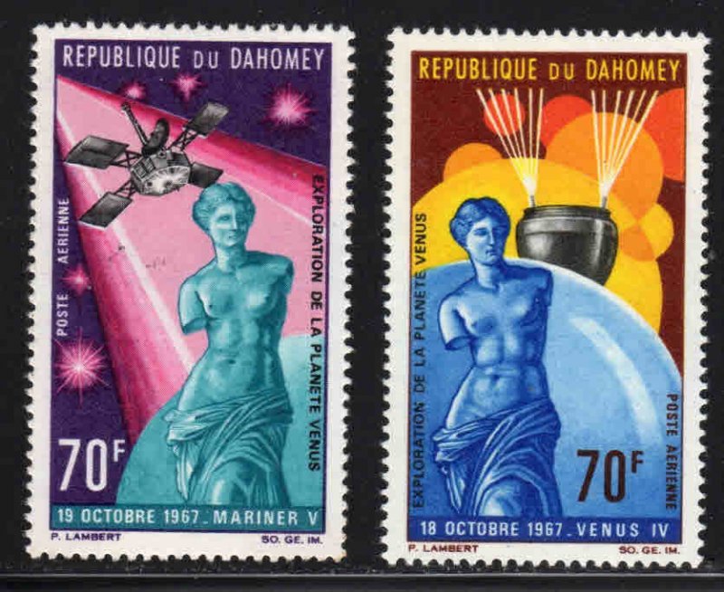 Dahomey #C67-68 ~ Cplt Set of 2 ~ Exploration of Venus, Space ~ Mint, NH  (1968)