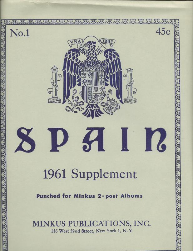1961 and 1964 Minkus Album Supplements for Spain