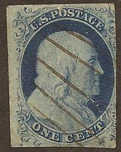 7 Used, 1c. Franklin, scv: $150