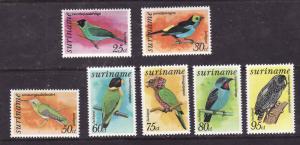 Suriname-Sc#C58//C71-unused NH airmail 1/2 set-Birds-1977-