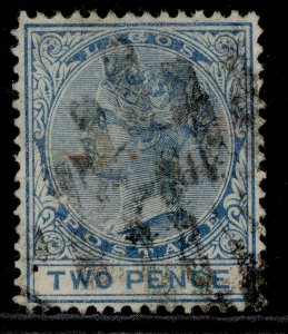 NIGERIA - Lagos QV SG11, 2d blue, USED. Cat £15.