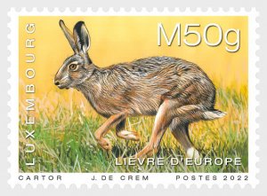 2022 Luxembourg - Brown Hare (Scott 1597) MNH