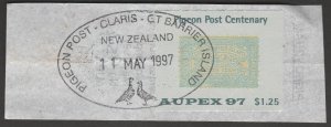 New Zealand 1997 Pigeon Post Cover