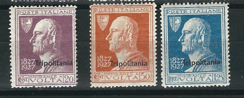 Tripolitania 25-31 Sas 43-45 MNH F/VF 1924 SCV $72.50