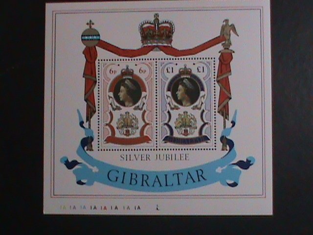 GIBRALTAR 1977 SC# 339a SILVER JUBILEE-QUEEN ELIZABETH II MNH S/S VERY FINE