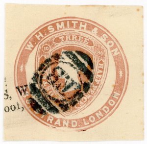 (I.B) QV Postal : Newspaper Wrapper - WH Smith 1½d (Advertising Ring)