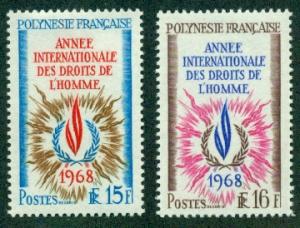 French Polynesia #243-244  Mint  VF  VLH  Scott $23.00