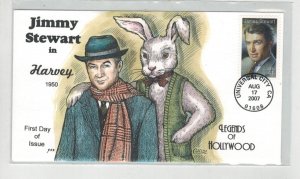 2007 COLLINS HANDPAINTED 4157 ACTOR LEGEND JIMMY STEWART & HARVEY THE RABBIT