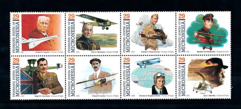 [72268] Micronesia 1993 Pioneers of Flight Aircraft  MNH