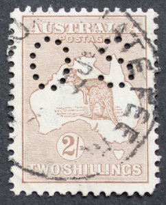 Australia 1915 Two Shillings Kangaroo second watermark Official SG O36 used