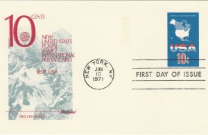 Scott# UX58 UPSS#S77 Fleetwood FDC US Postal Card.