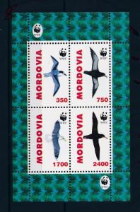 [53562] Mordovia Private issue  Birds Vögel Oiseaux Ucelli WWF  MNH Sheet