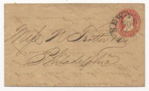 US POSTAL STATIONERY ADV COVER Embossed McCall Blake Fairchild New York 1850