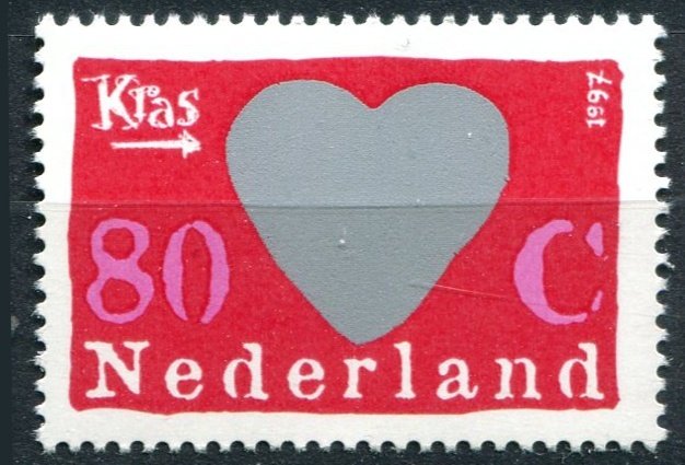 Netherlands Sc#955a MNH, 80c multi, Scratch Stamps (1997)