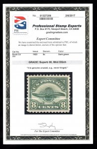 MOMEN: US STAMPS #C4 MINT OG NH **PSE GRADED CERT SUP-98** **SMQ $500** #1327206