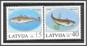 Latvia #555-556 Fish MNH