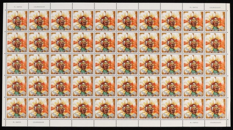 PAPUA NEW GUINEA 1977 Headdresses set sheets. MNH **. SG cat £150+. FV K265.  