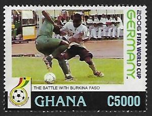 Ghana # 2518 - W.C. Soccer - Burkino Faso - used   -{GR45}