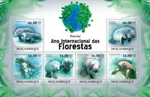 Mozambique 2011 MNH - Manatees. Y&T: 3496-3501,Michel: 4397-440, Scott: 2167