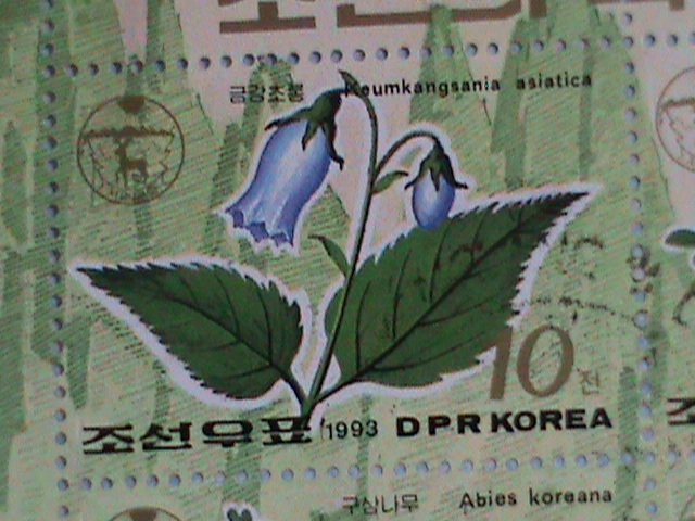 KOREA STAMP: 1993-KOREAN ENDEMIC PLANTS CTO-NH-MINI SHEET