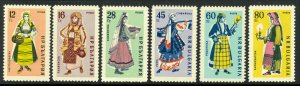 BULGARIA 1961 REGIONAL COSTUMES Set Sc 1130-1135 MH