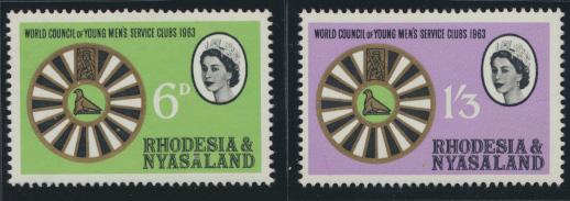 Rhodesia & Nyasaland SG 48/49 Sc# 189/90  MNH Mens Service Clubs  see detail