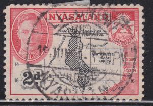 Nyasaland Protectorate 71 Map of Nysasland 1945