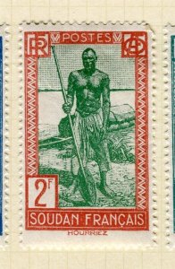 FRENCH SOUDAN; 1931 early Pictorial issue fine Mint hinged 2Fr. value