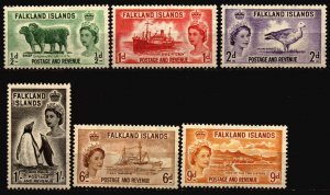 Falkland Islands Unused Hinged Scott 122 - 127