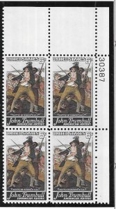 US #1361 6c John Trumbull Plate Block of 4 (MNH) CV $1.00