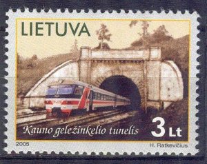 Lithuania 2005 Railway Tunnel in Kaunas Electric Train Mi.875 MNH