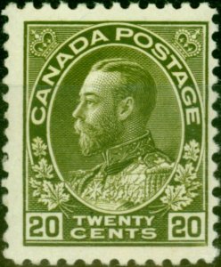 Canada 1912 20c Olive-Green SG212 Superb MNH 