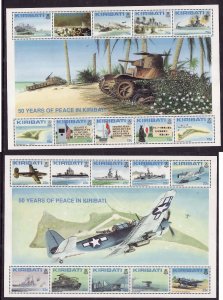 Solomon Is.-Sc#727-8- id9-two Unused NH sheets-WWII-Planes-Ships-1992-