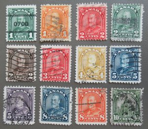 Canada 1930 George V Stamps #162-173 used CV $35+
