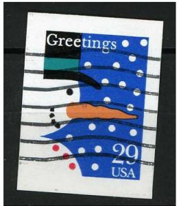 USA 1993 - Scott 2799 used - 29c, Christmas, Snowman