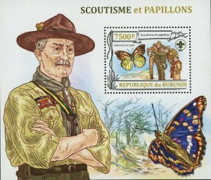 Scouts and Butterflies Stamp Scoutism Hebomoia Leuccipe Powell S/S MNH #3157