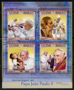 GUINEA BISSAU  2016  TRIBUTE TO POPE JOHN PAUL II  SHEET  MINT NH