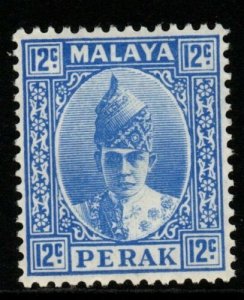 MALAYA PERAK SG113 1938 12c BRIGHT ULTRAMARINE MTD MINT 